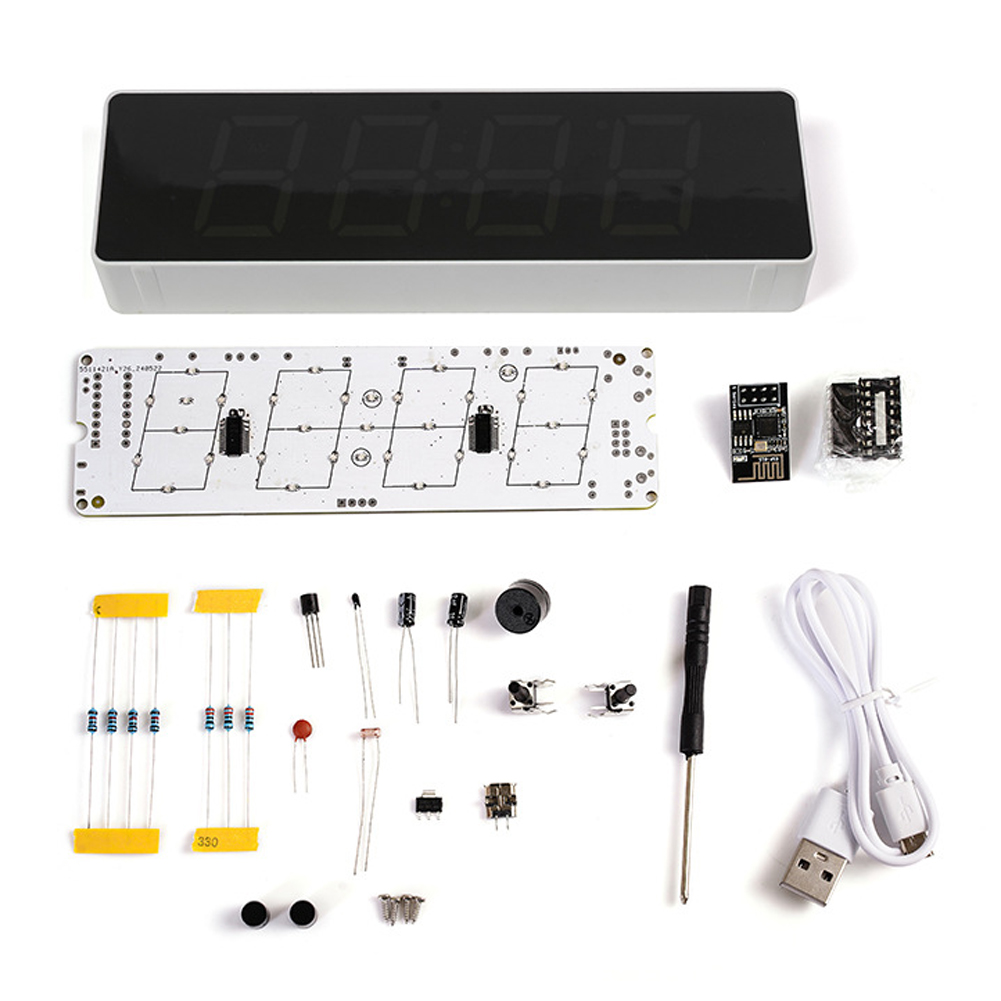 Electronics Project Kit - IoT 다채로운 와이파이 시계 키트, 지능형
