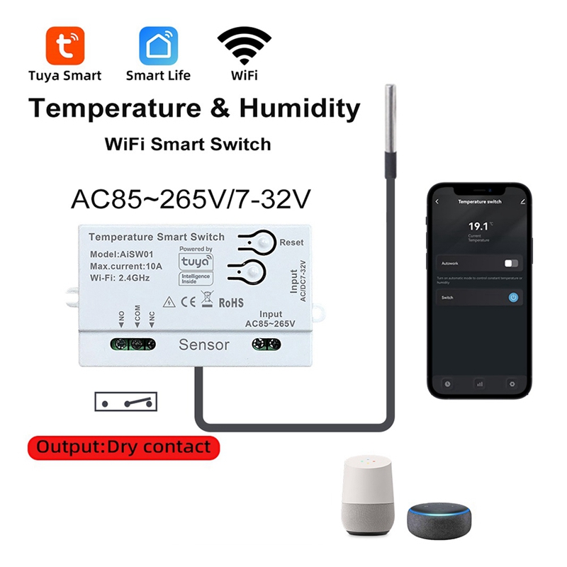 Tuya WiFi 온도 스위치 센서 2.4G WiFi  - Wifi Thermostat 리뷰 및 가격
