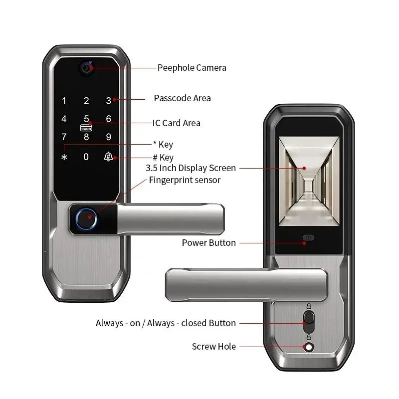 투야 와이파이 스마트 도어락, 피프홀 카메라 내장, 싱 - Smart Door Lock Wifi 리뷰 및 가격