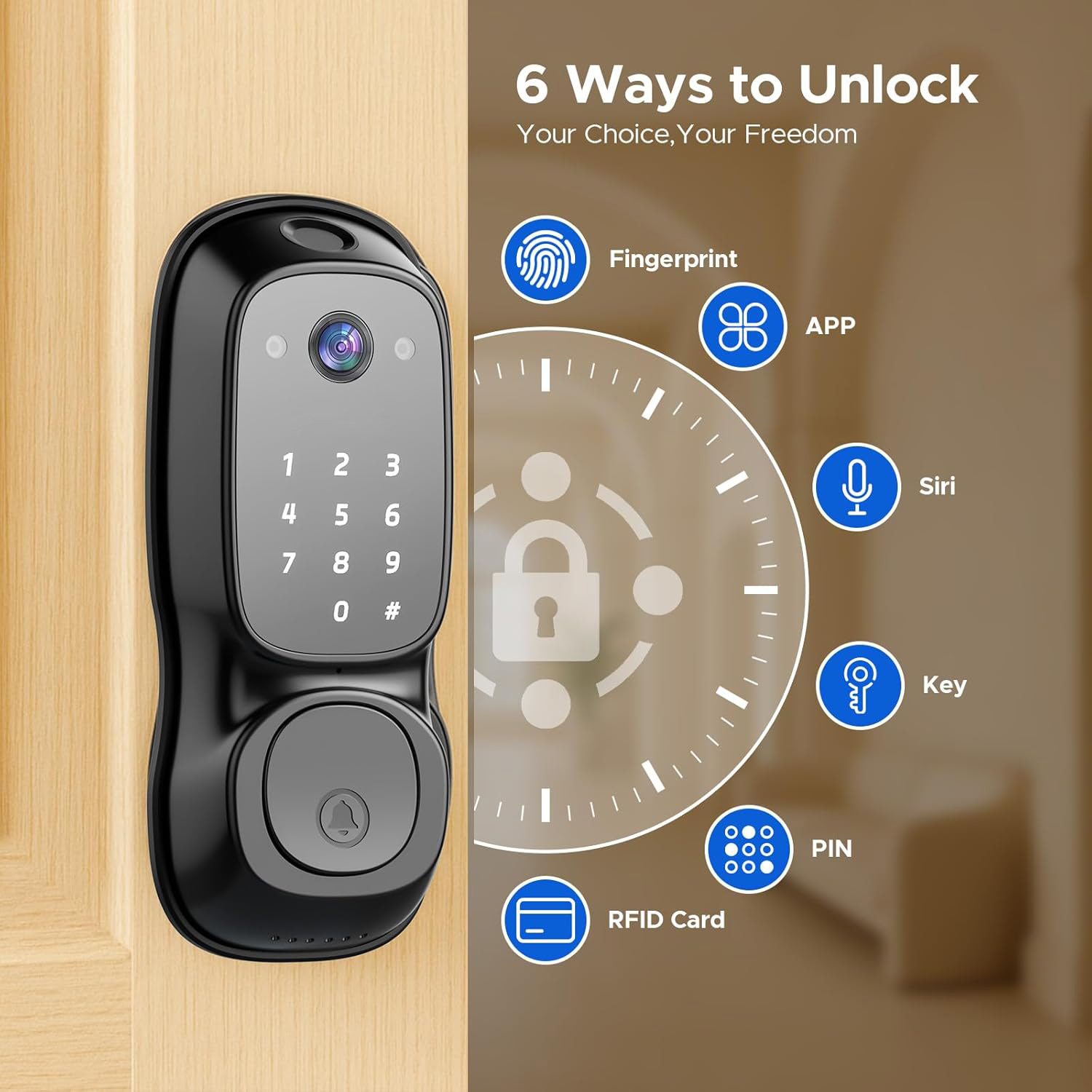 투야 와이파이 스마트 도어락 ‎ 카메라 및 도어벨 다기 - Smart Door Lock Wifi 리뷰 및 가격