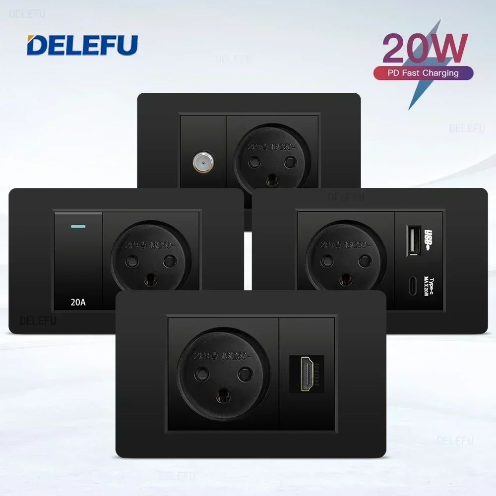 DELEFU 블랙 지연 PC 이스라엘 USB C 타입  - Smart Light Switch Wifi 리뷰 및 가격