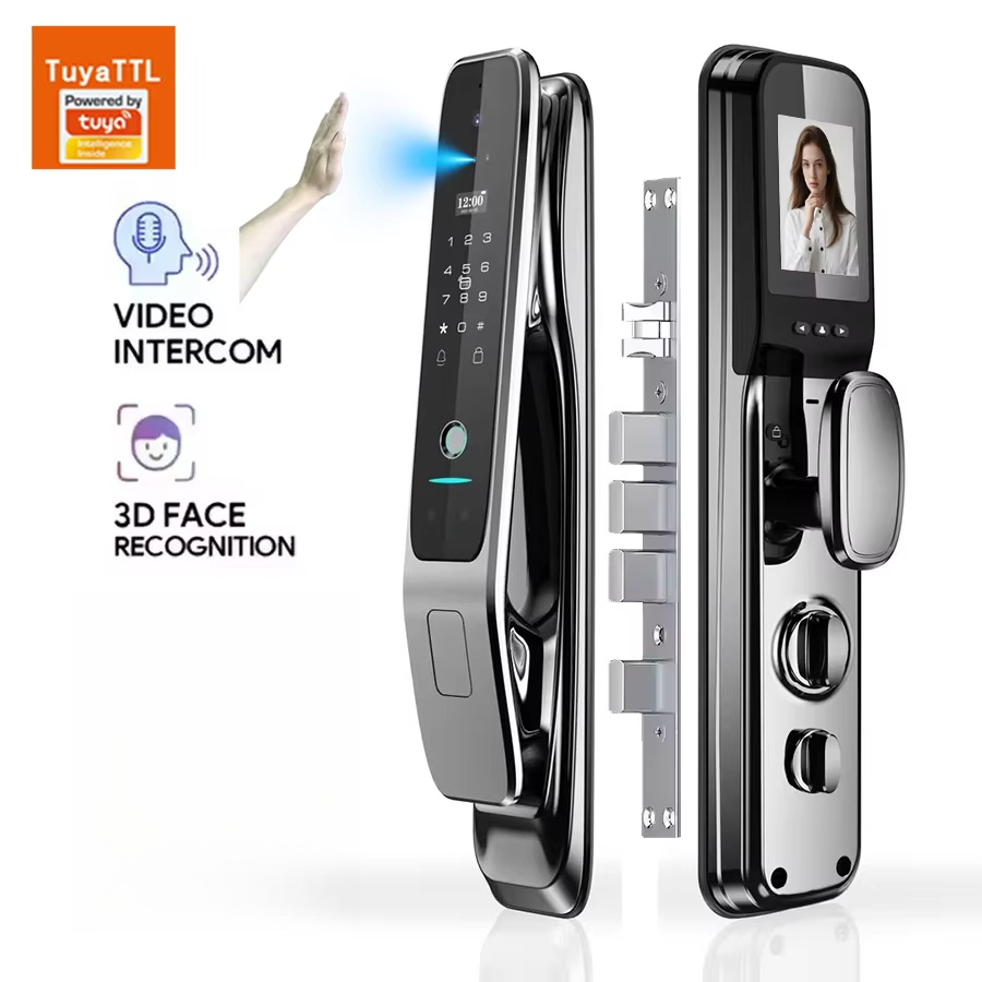 투야 완전 자동 스마트 도어락, 3D 얼굴 및 지문 인 - Smart Door Lock Wifi 리뷰 및 가격