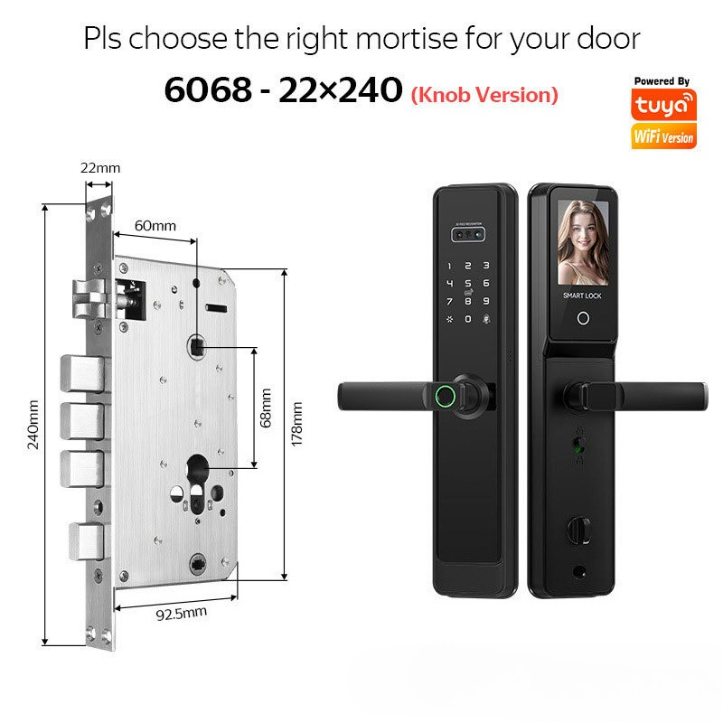 EGFirtor 반자동Tuya 지문 비밀번호 잠금 장치 - Smart Door Lock Wifi 리뷰 및 가격