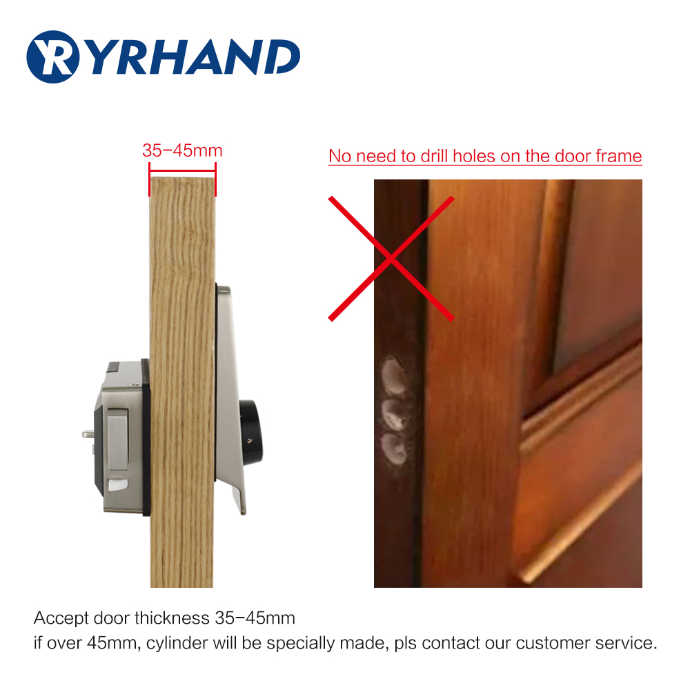 방수 스마트 도어 림 잠금 장치, 블루투스 앱 RFID - Smart Door Lock Wifi 리뷰 및 가격