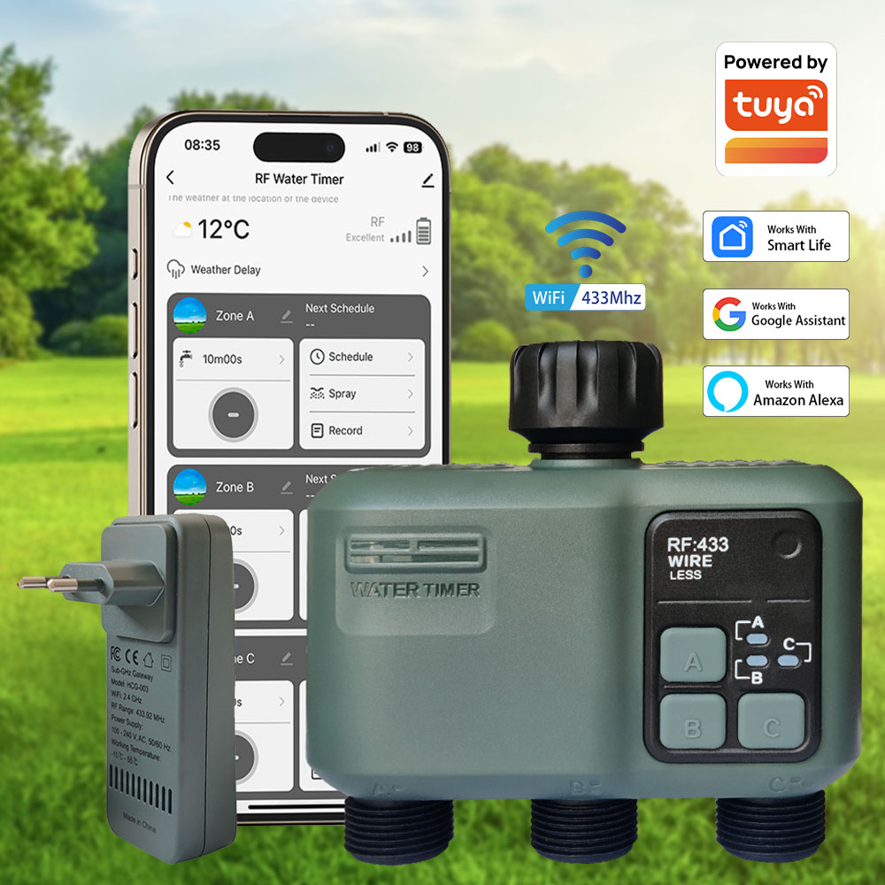 Tuya Wifi+RF433 3구 워터 타이머 정원용  - Wifi Smart Plug 리뷰 및 가격
