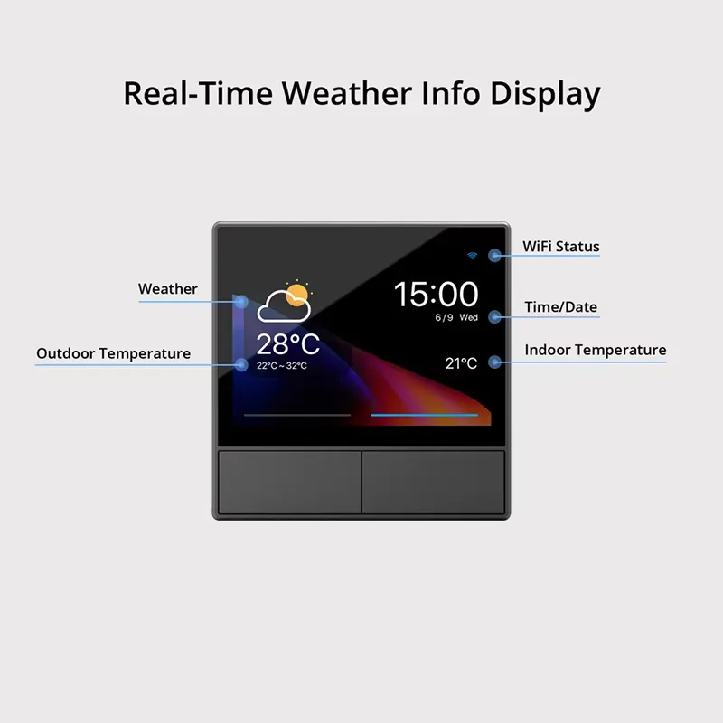 유럽 연합 NSPanel 스마트 씬 월 스위치 터치 스 - Wifi Thermostat 리뷰 및 가격